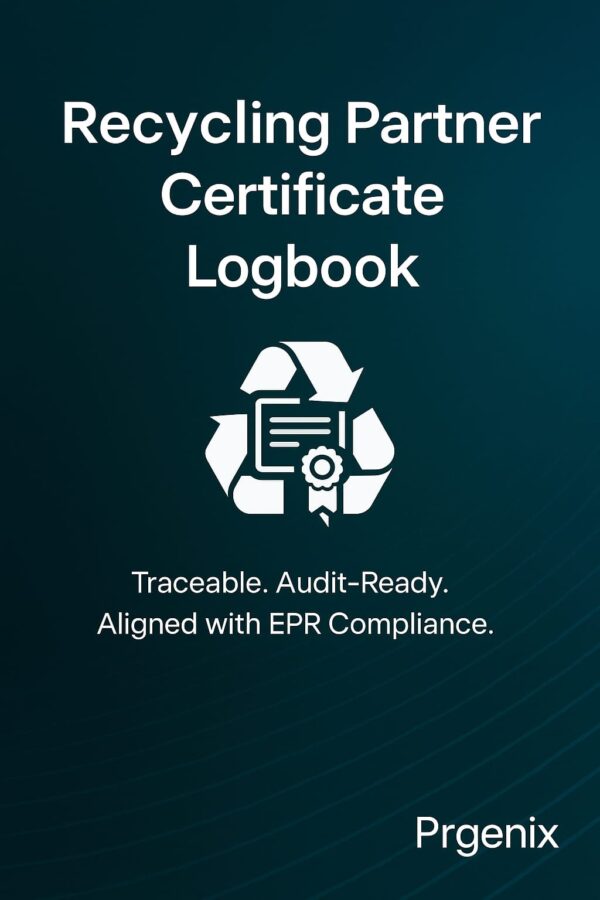 Recycling Partner Certificate Logbook