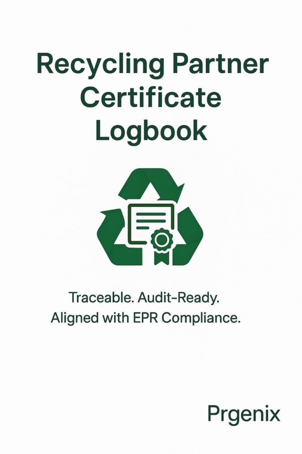 Recycling Partner Certificate Logbook - Image 2