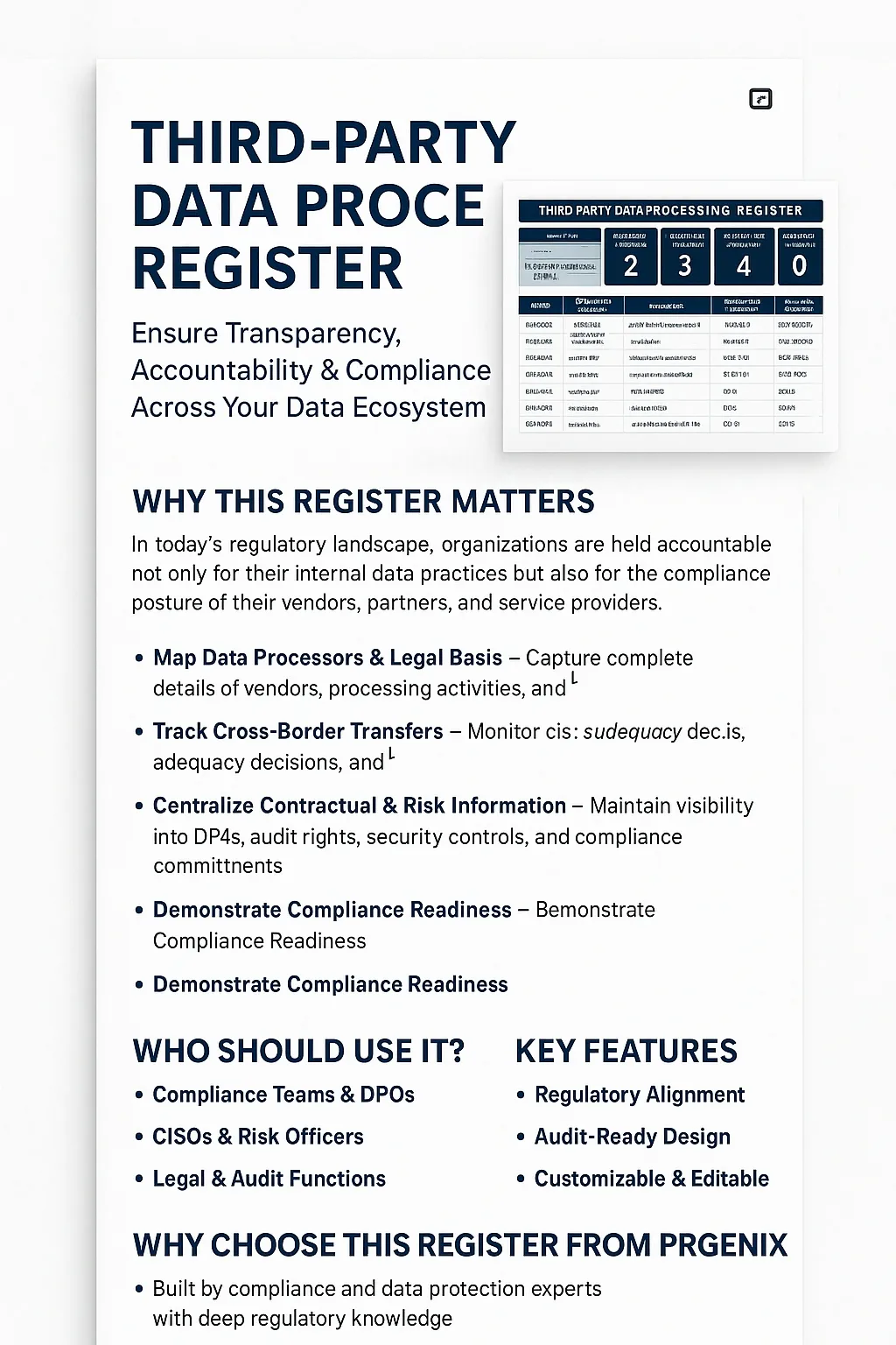 Third Party Data Processing Register - Image 2