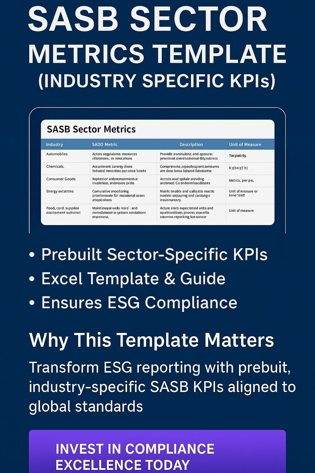 SASB Sector Metrics Template (Industry Specific KPIs) - Image 2