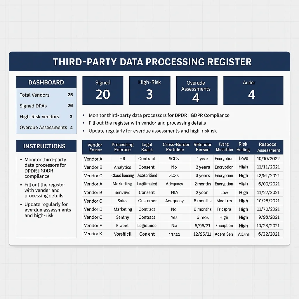 Third Party Data Processing Register - Image 4