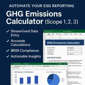 GHG Emissions Calculation Tool Excel – Scope 1,2,3