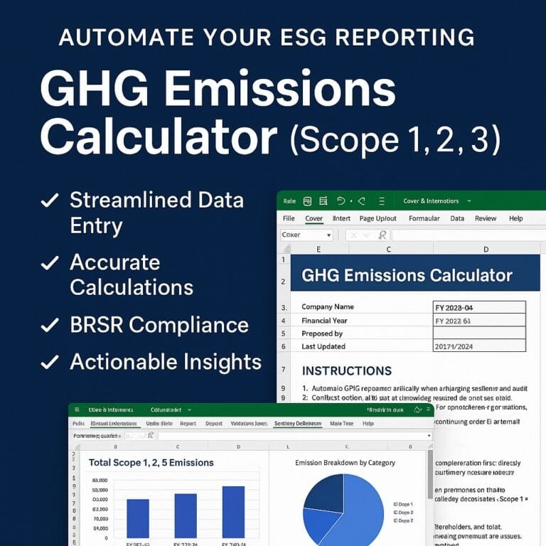 GHG Emissions Calculation Tool Excel (Scope 1, 2, 3) - Prgenix