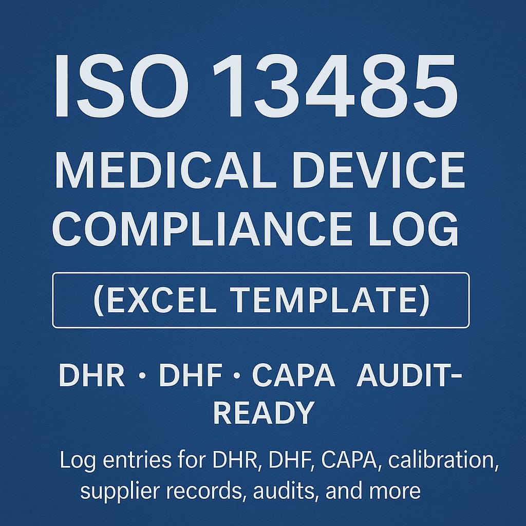 ISO 13485 Medical Device Compliance Log (Excel Toolkit) - Image 3