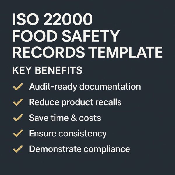 ISO 22000 Food Safety Records Template (HACCP Plan, CCP logs) - Image 3